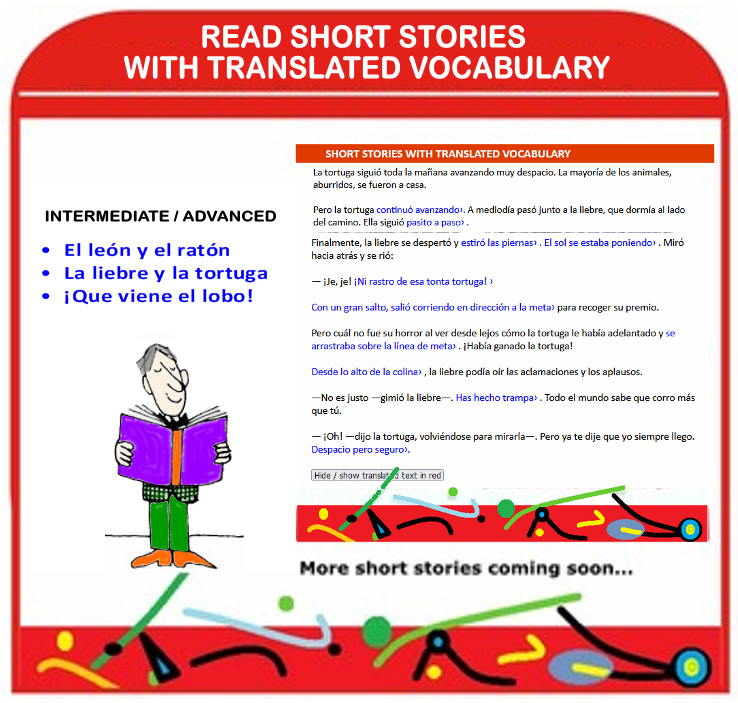 Spanish short stories with intermediate / advanced vocabulary and idioms